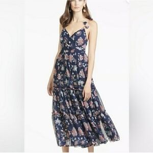 Sachin + Babi Red and Blue Tiered Sundress